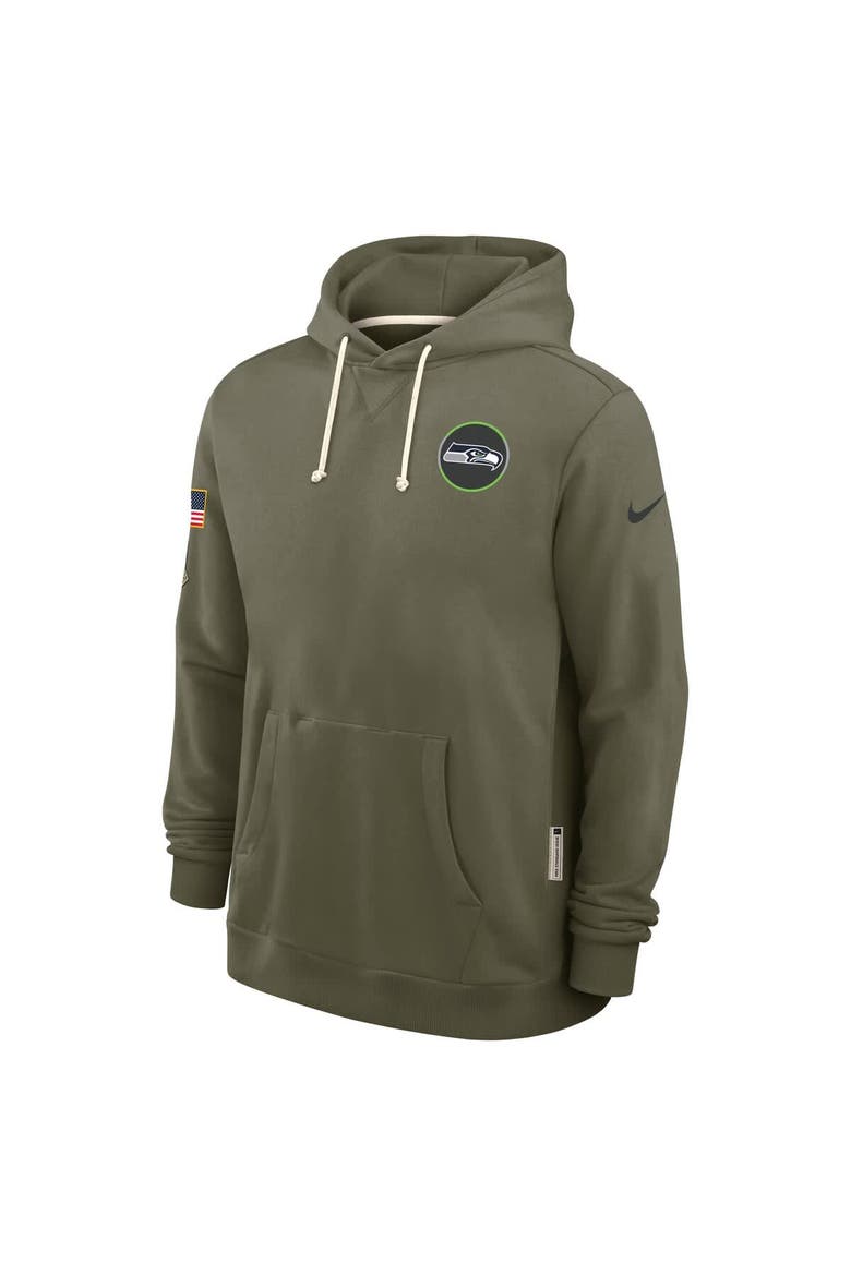 Men's Nike Olive Seattle Seahawks 2025 Salute to Service Sideline Standard Issue Dri-FIT Hoodie, Alternate, color, Olive