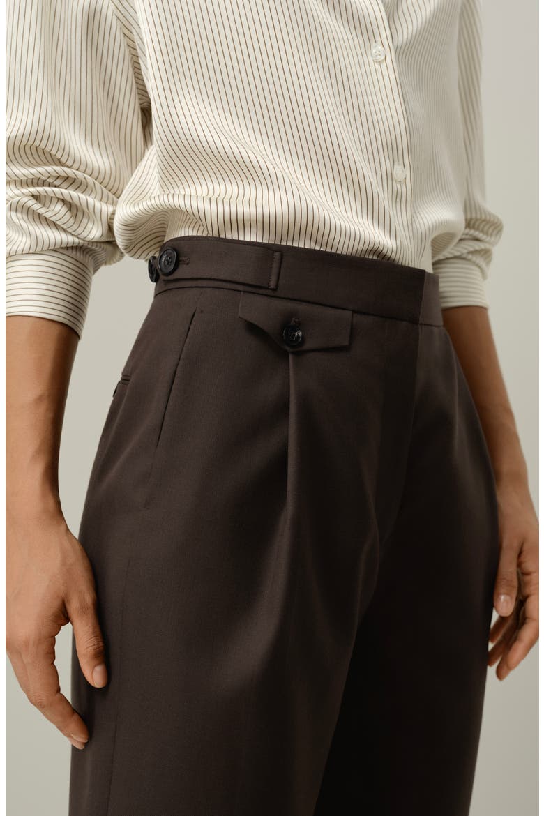 Women's Wool-Silk Bermuda Shorts, Alternate, color, Chestnut