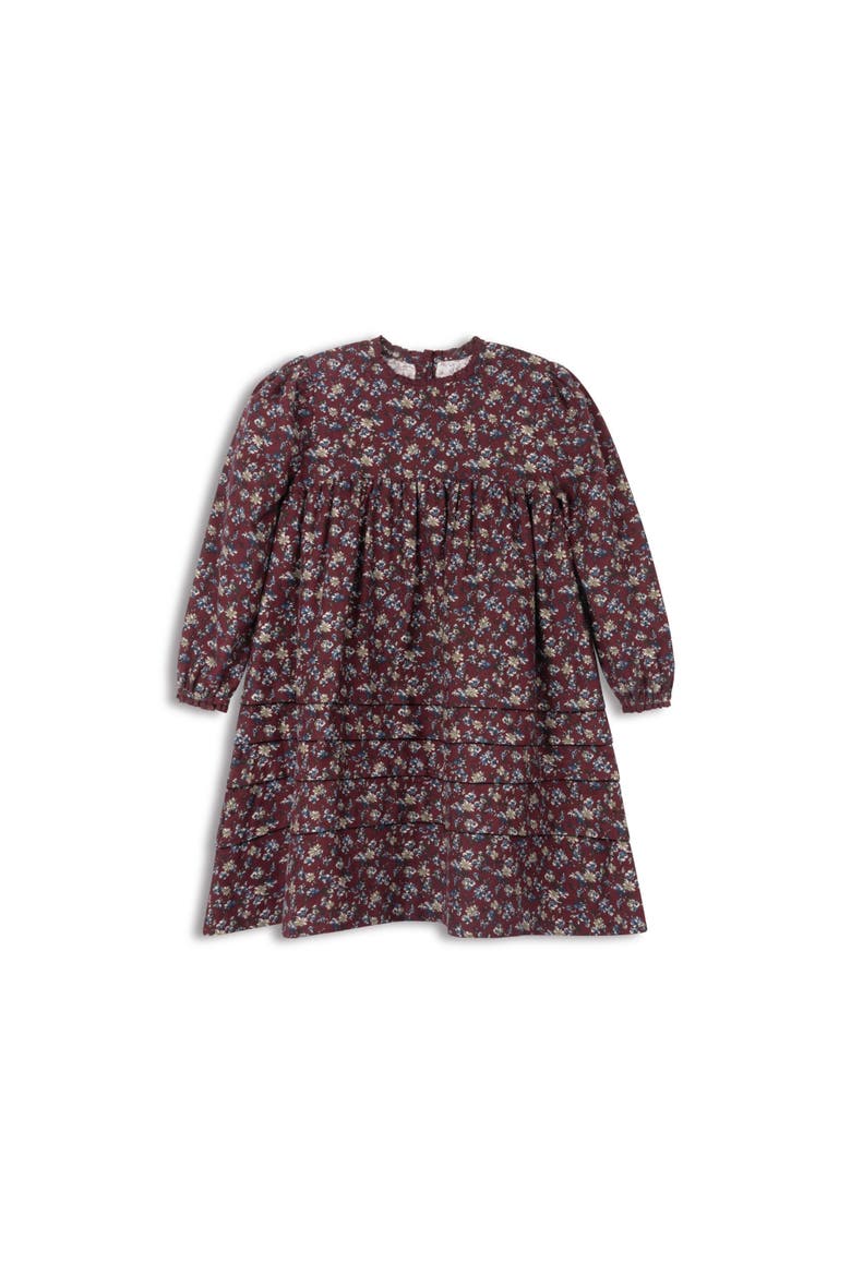 Looms Brushed Floral Dress Collection, Main, color, Wine