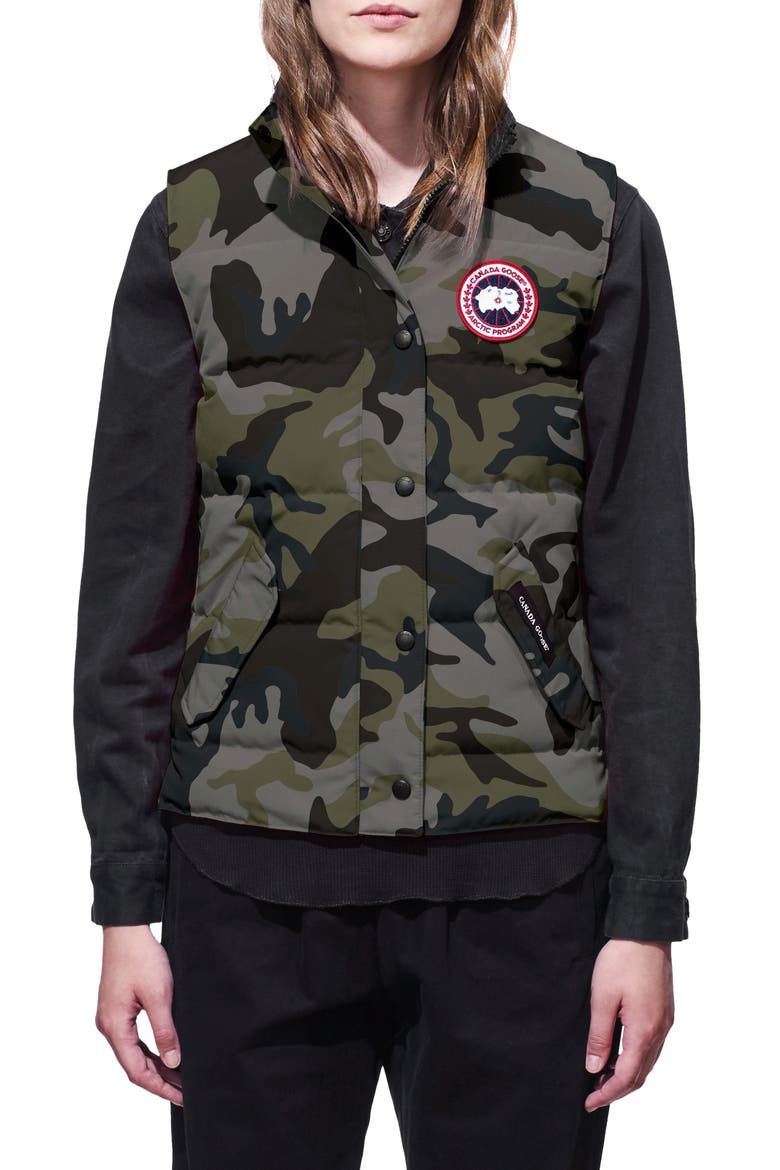 Freestyle Down Vest, Main, color, CLASSIC CAMO COASTAL GREY
