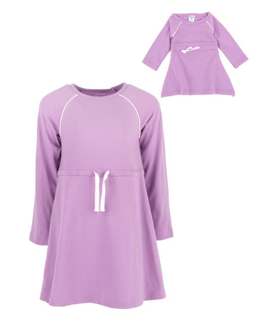 Leveret Girls Bow Tie Dress With Matching Doll Dress In Pink