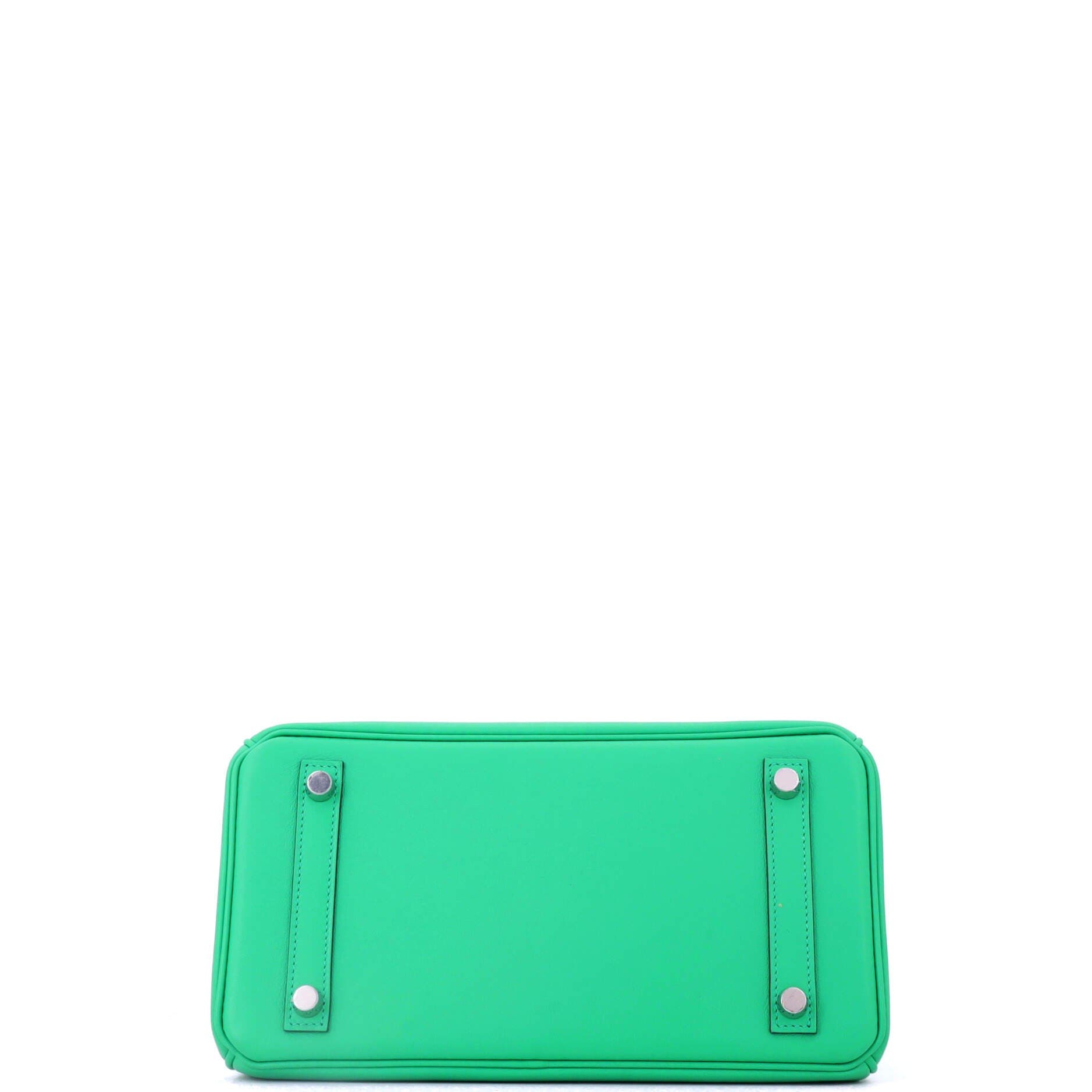 Birkin Handbag Green Swift with Palladium Hardware 25, Alternate, color, Green