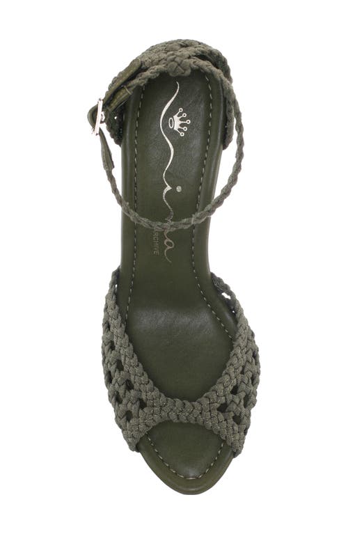 Nina Avenue Ankle Strap Sandal In Army