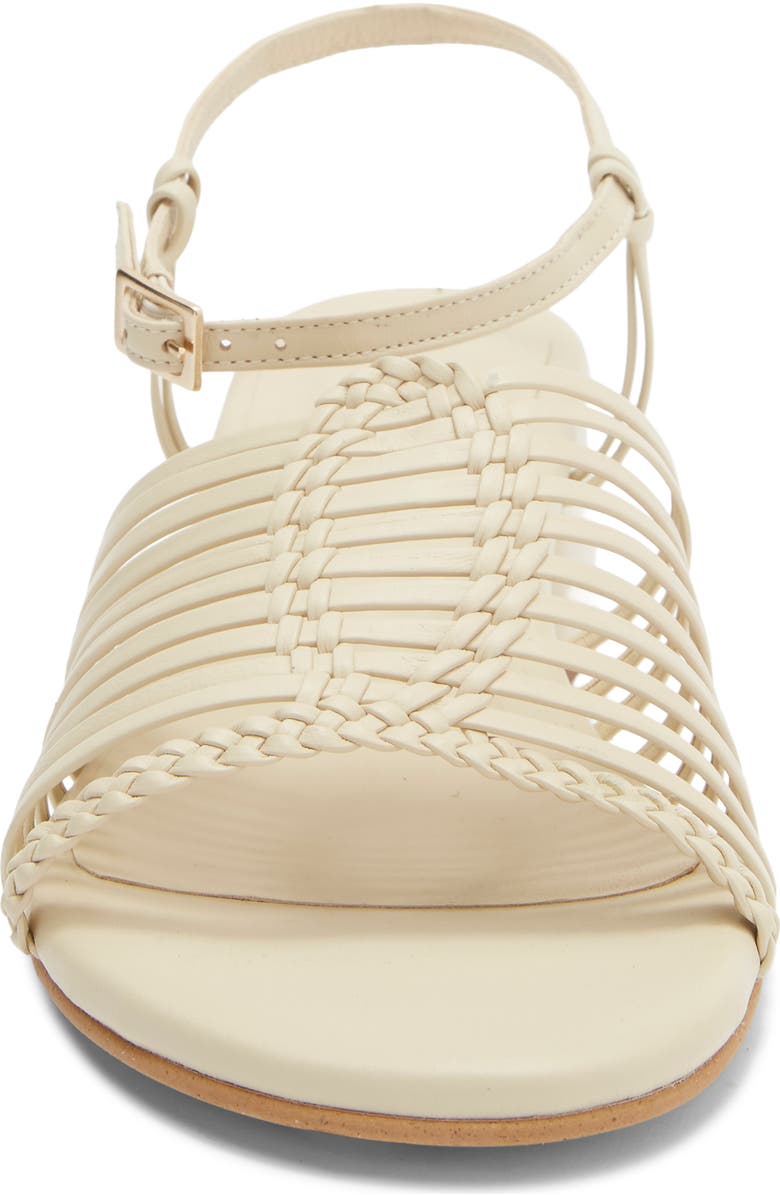 Freda Salvador Judy Woven Block Heel Sandal, Alternate, color, Vanilla Calf