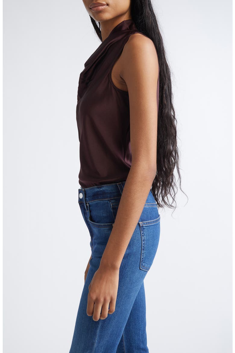 Tam Cowl Neck Sleeveless Silk Blend Top, Alternate, color, DARK CURRANT