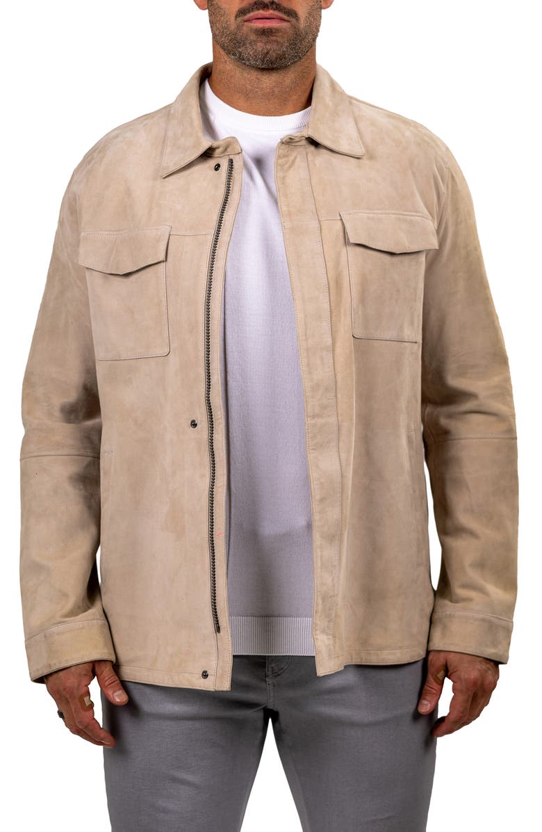 Maceoo Leather Jacket, Main, color, White