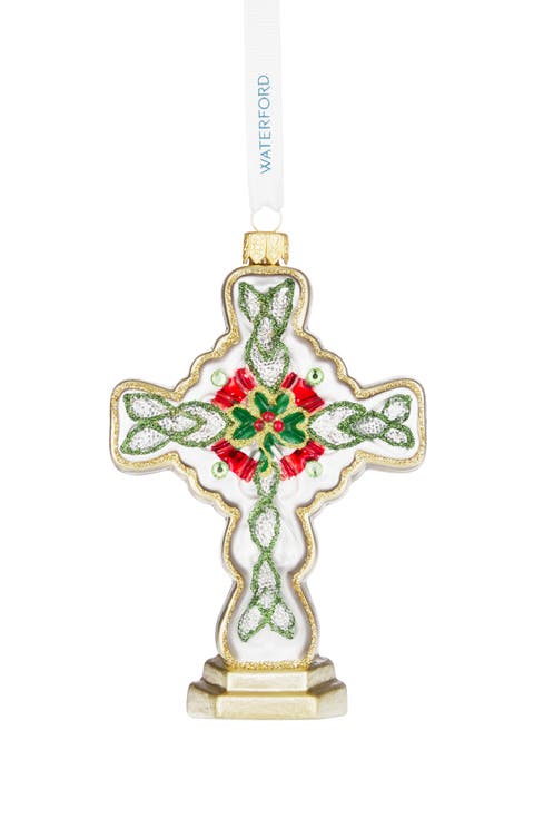 Holiday Heirlooms Cross Glass Ornament