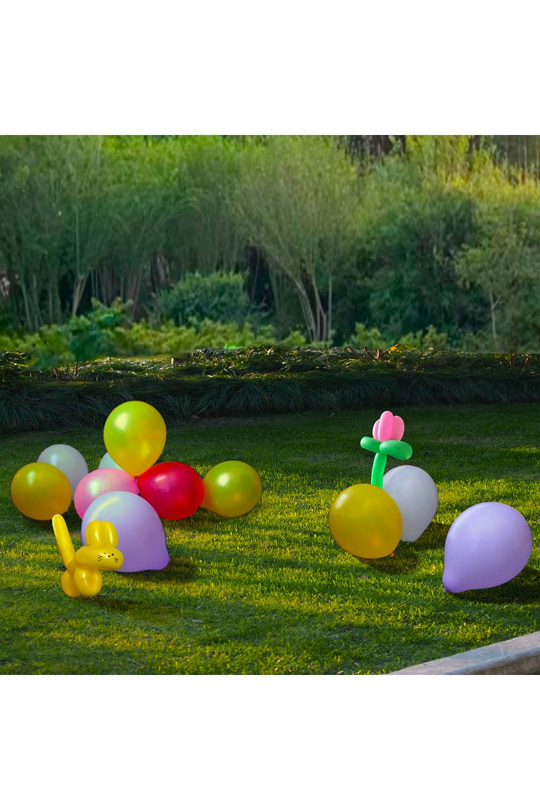 100Pack Long Balloons With Pump Twisting & Modeling Fun, Age 8+, Alternate, color, Multicolored