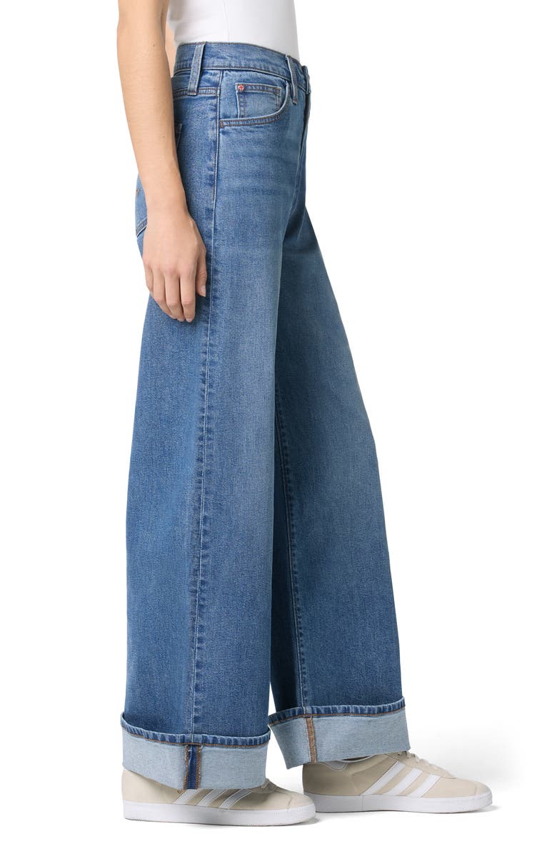 Hudson Jeans Jolene Wide Leg Cuff Jeans, Alternate, color, Dickinson