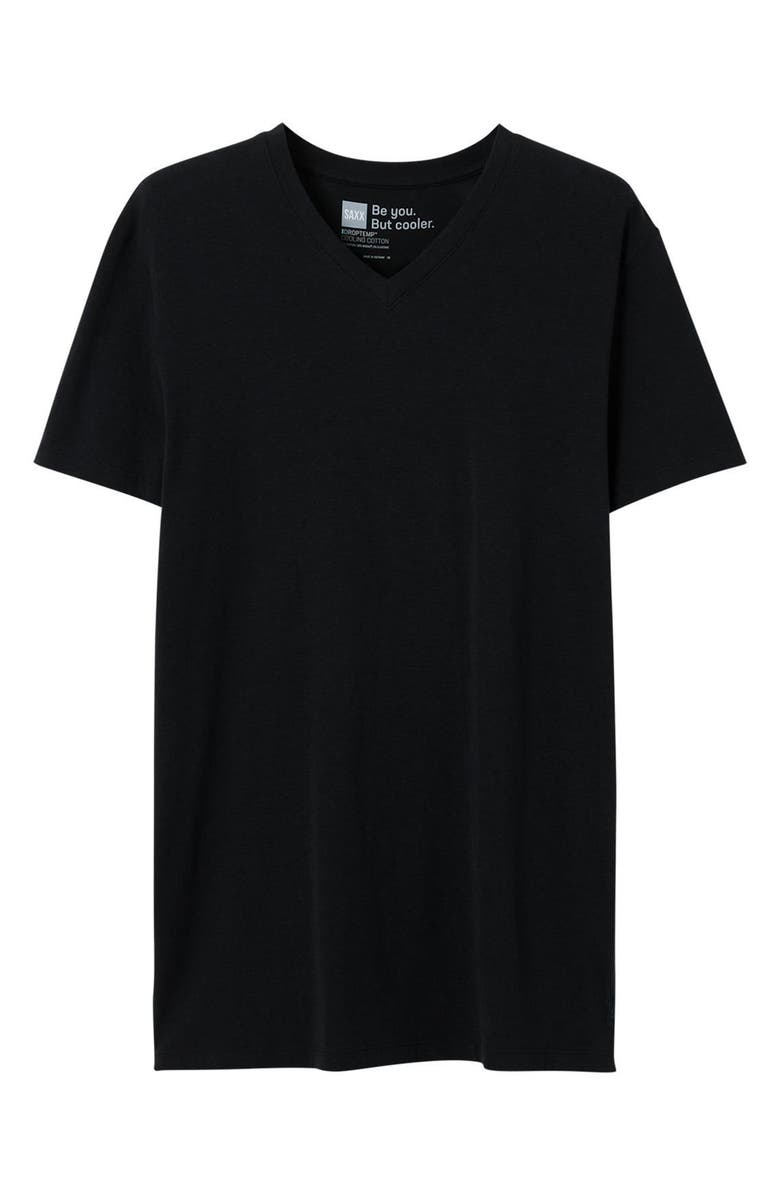 SAXX DropTemp<sup>®</sup> Cooling Cotton Blend Slim Fit V-Neck Undershirt, Alternate, color, Black