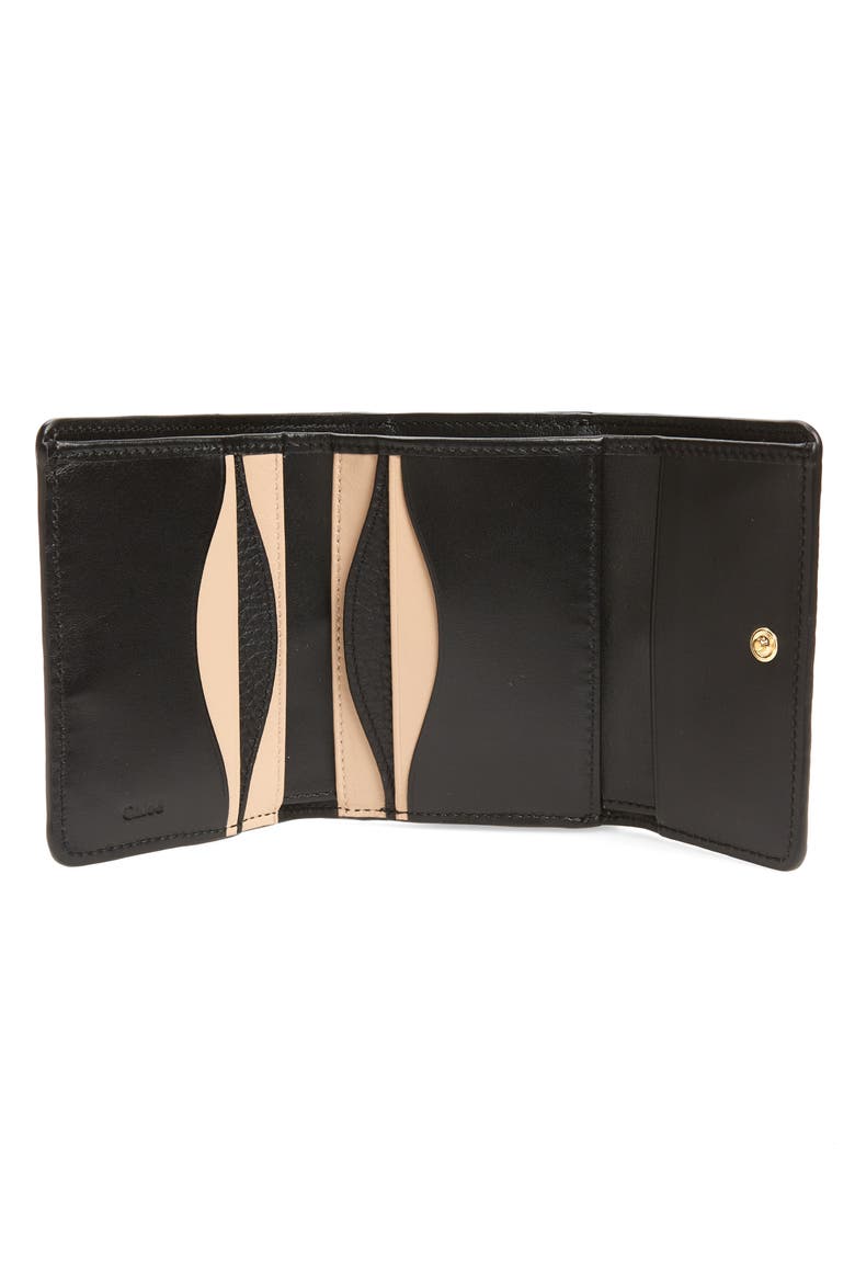Aby Leather French Wallet, Alternate, color, BLACK