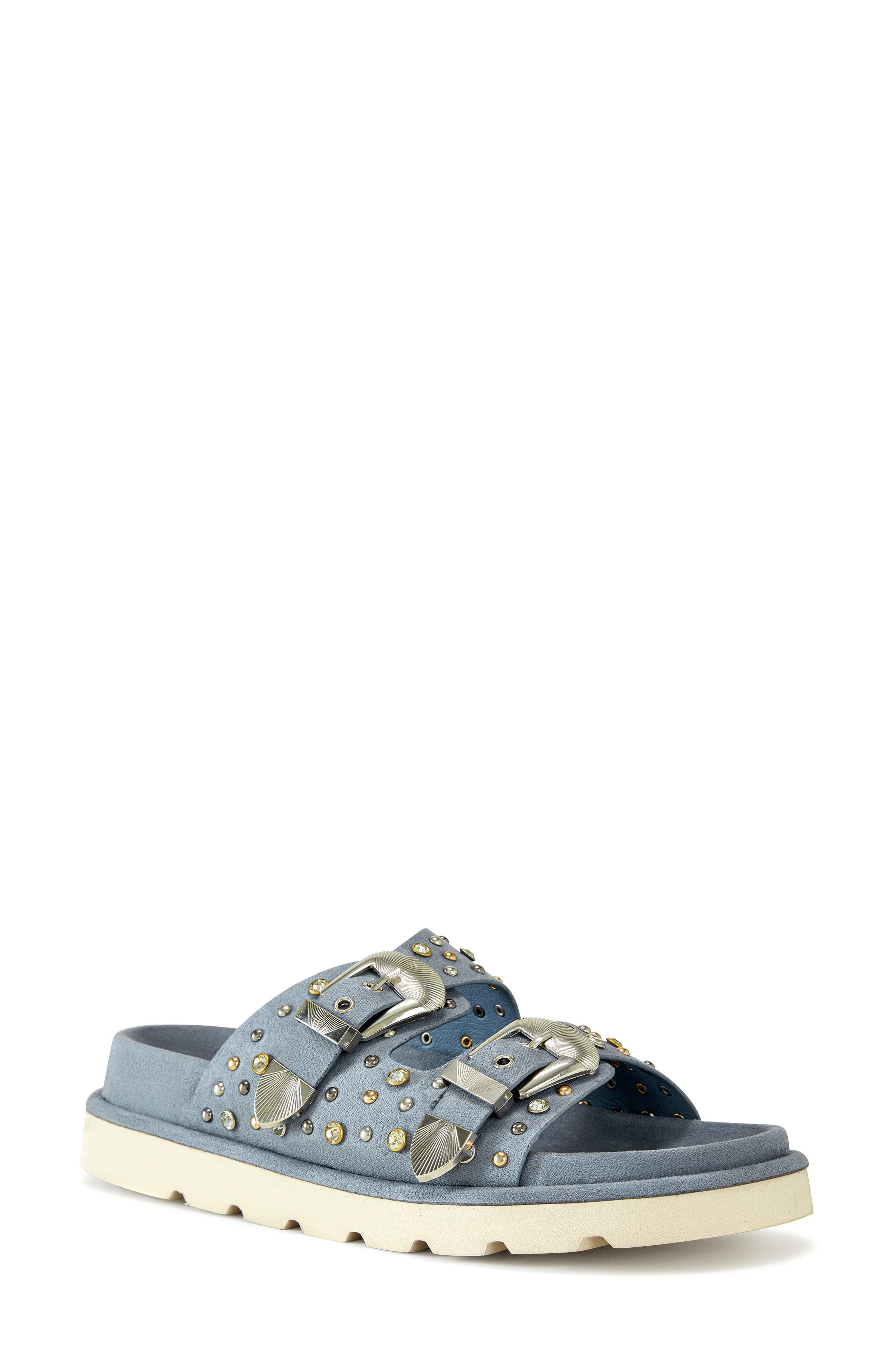 AZALEA WANG Oswald Studded Slide Sandal, Main, color, 