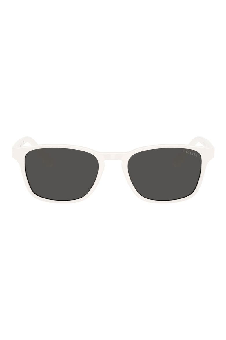 52mm Pillow Sunglasses, Main, color, WHITE / DARK GREY
