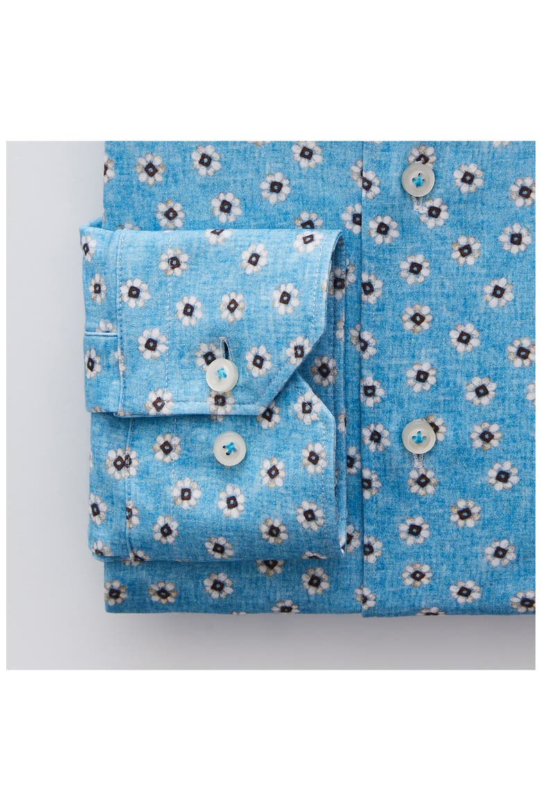 4Flex Modern Fit Floral Knit Button-Up Shirt, Alternate, color, TURQUOISE
