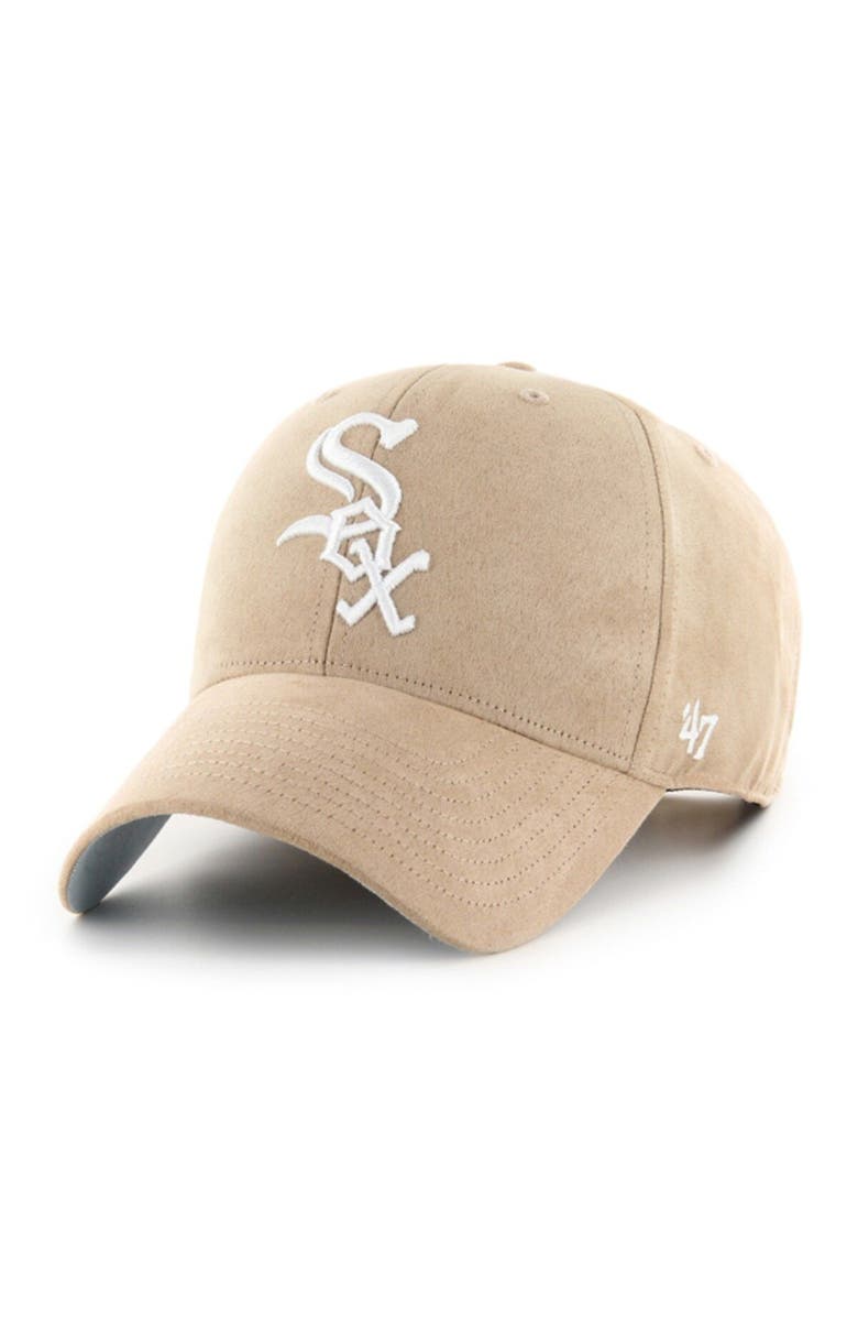 '47 Men's '47 Khaki Chicago White Sox Ultra Suede MVP Adjustable Hat, Main, color, 