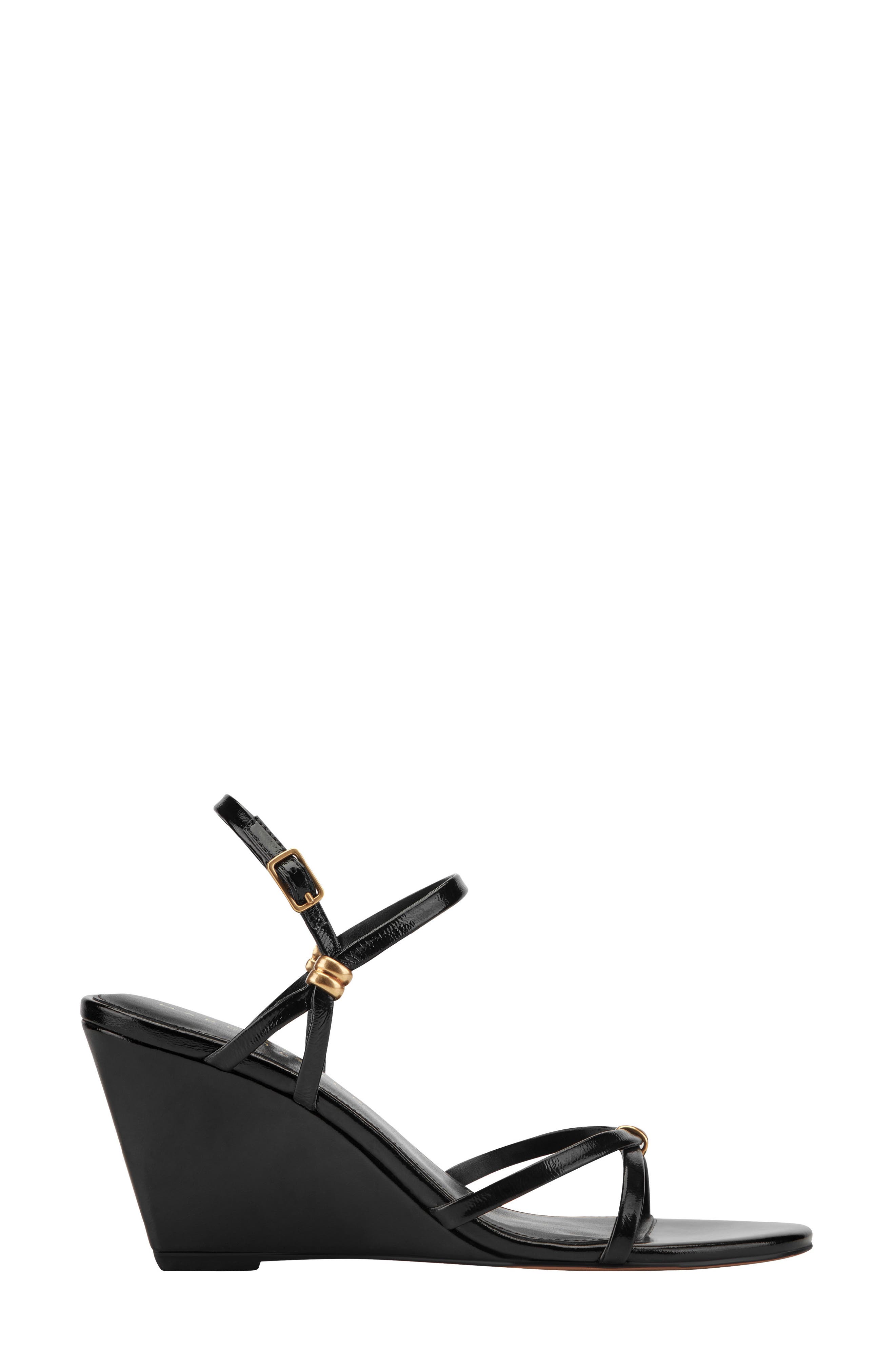 Marc Fisher LTD Faithy Slingback Wedge Sandal, Alternate, color, Black