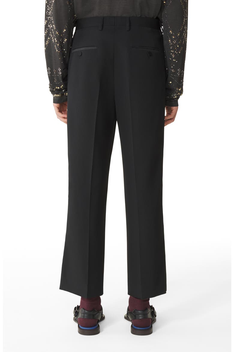 Straight-Leg Wool Pants, Alternate, color, Black