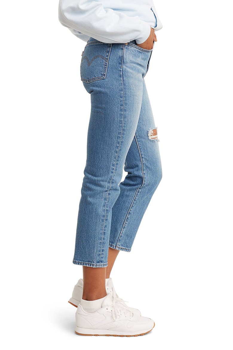 Levi's® Wedgie High Waist Straight Leg Ankle Jeans, Alternate, color, JIVE TONE