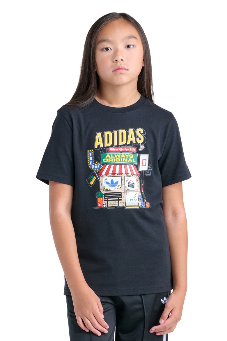 Kids' Shoe Shop Graphic T-Shirt, Main, color, BLACK
