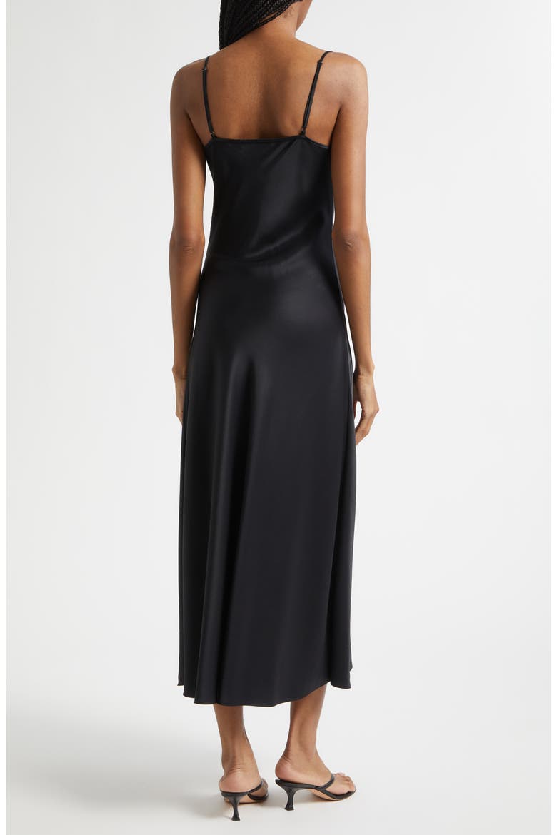 Lou Lou Satin Slipdress, Alternate, color, JET