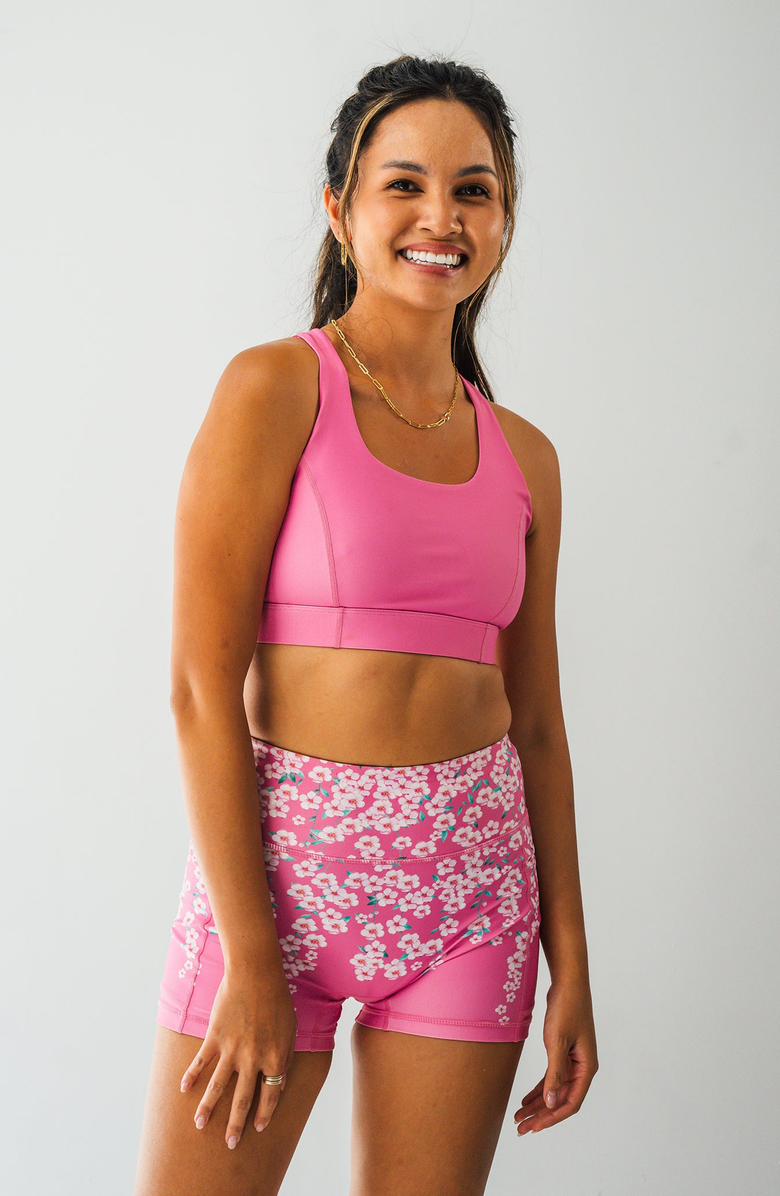 Cooldown Emmy Running Shorts, Main, color, Floral