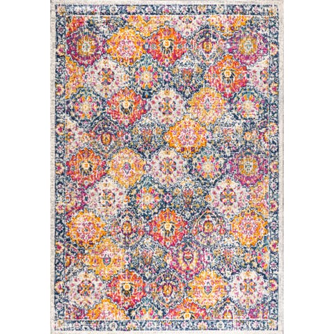 Modern Persian Boho Vintage Trellis Area Rug