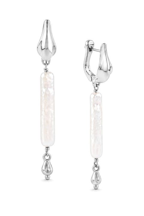 Artemis Rectangular Pearl Statement Earrings