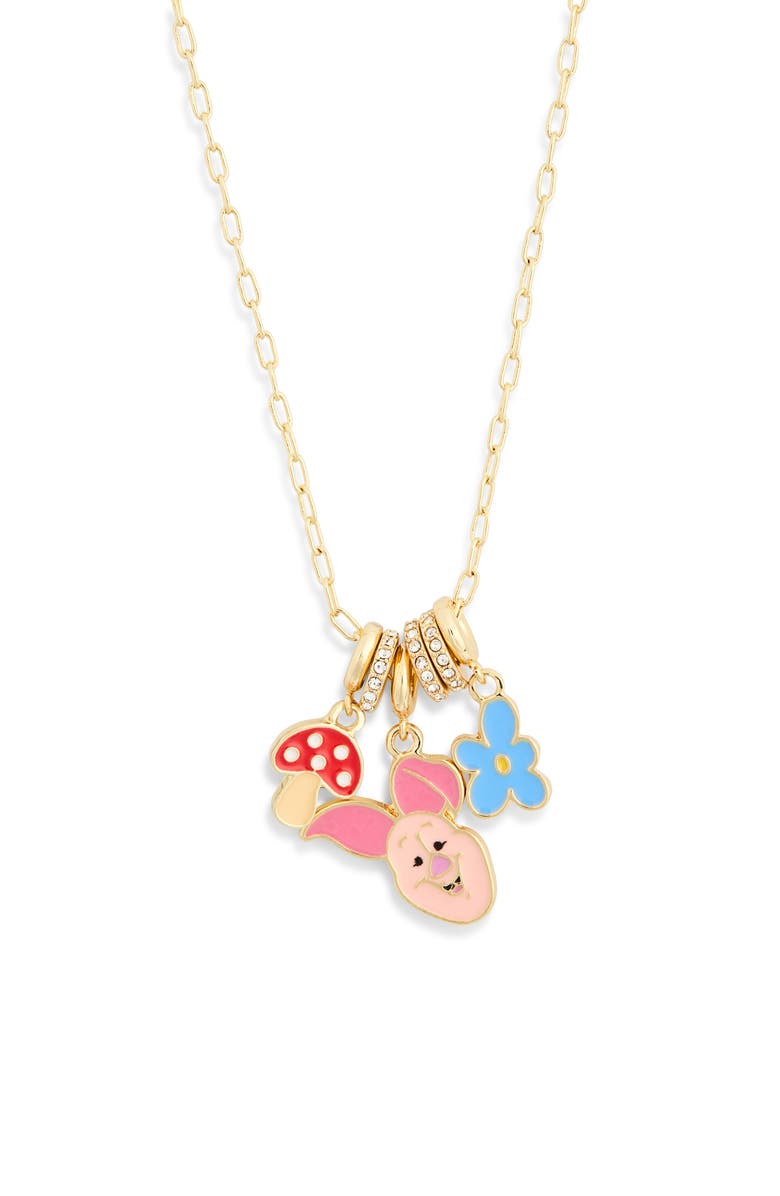 BaubleBar x Disney<sup>®</sup> Piglet Spring Charm Necklace, Alternate, color, 