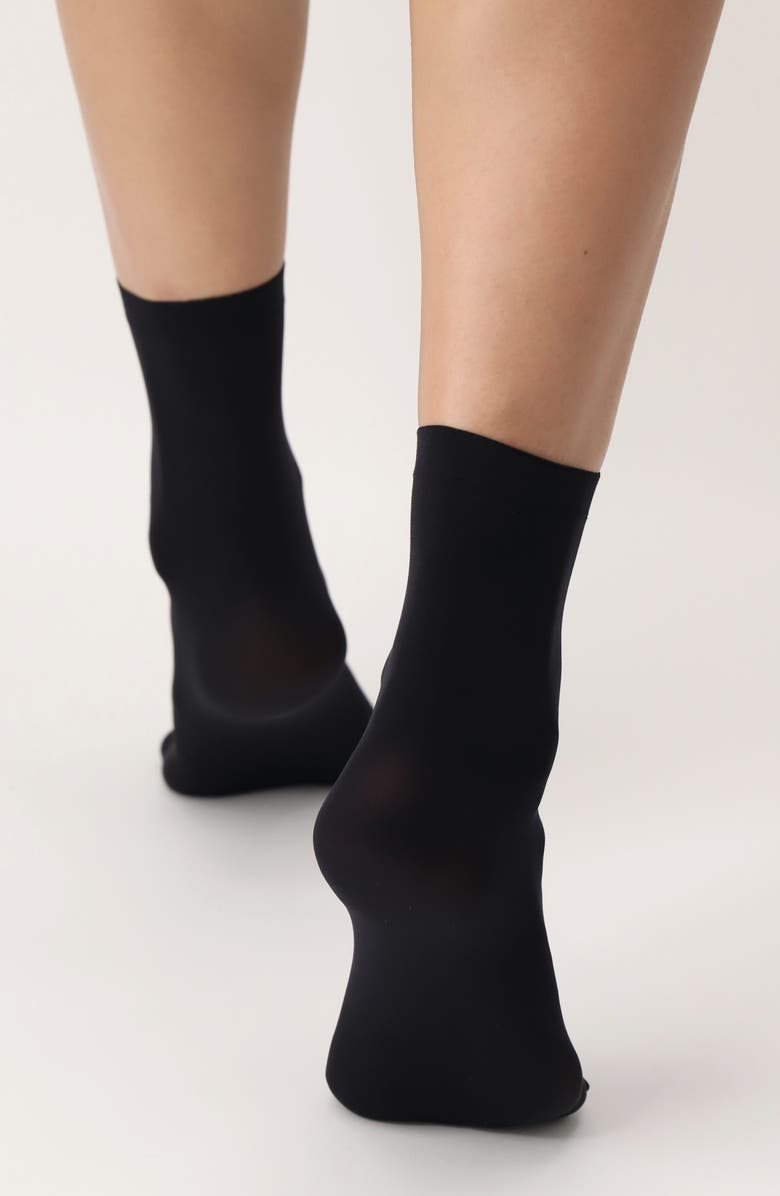 Oroblu Crew Socks, Alternate, color, Black