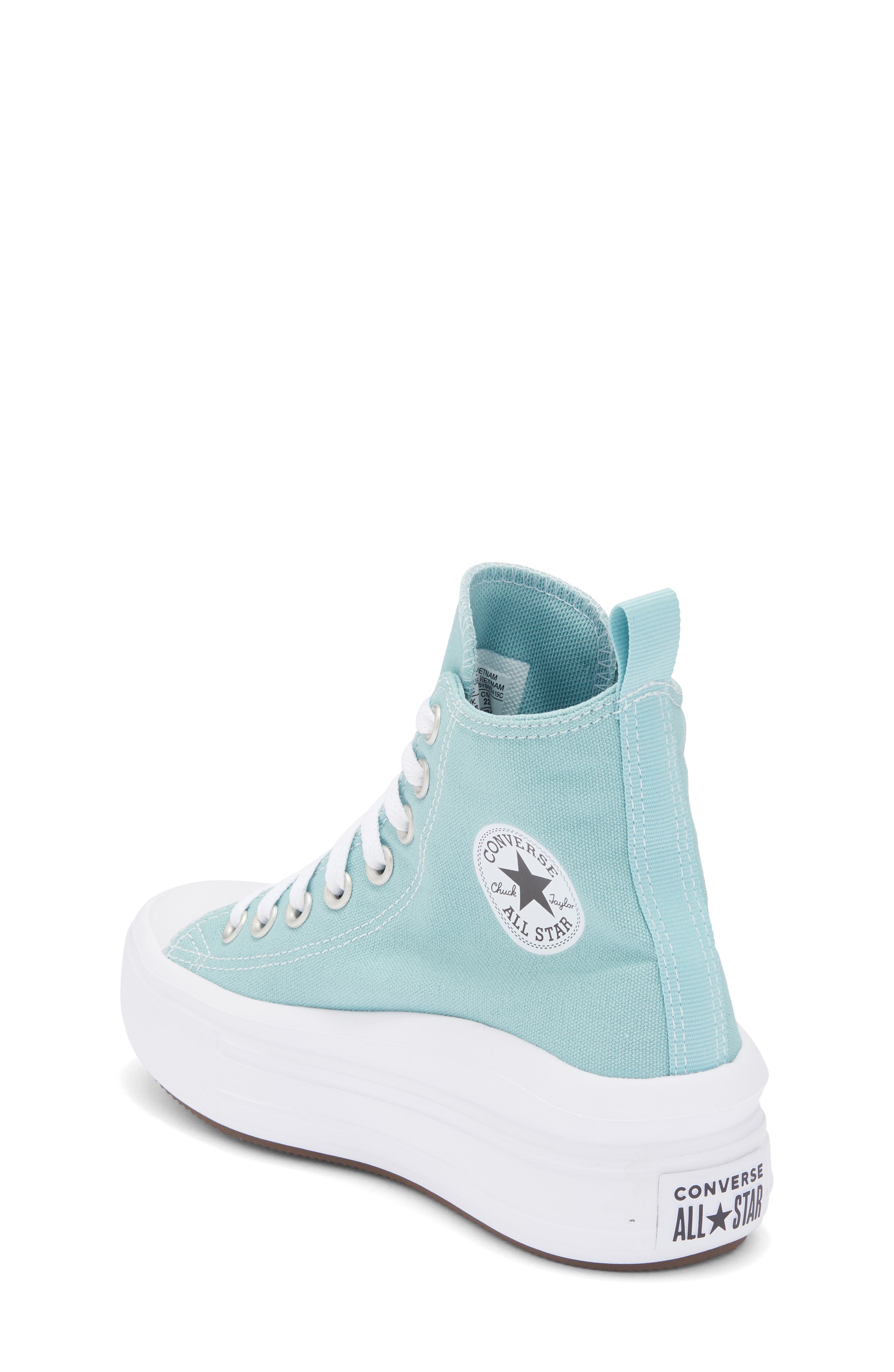 Converse Kids' Chuck Taylor<sup>®</sup> All Star<sup>®</sup> High Top Platform Sneaker, Alternate, color, Vernal Pool/ White/ Black