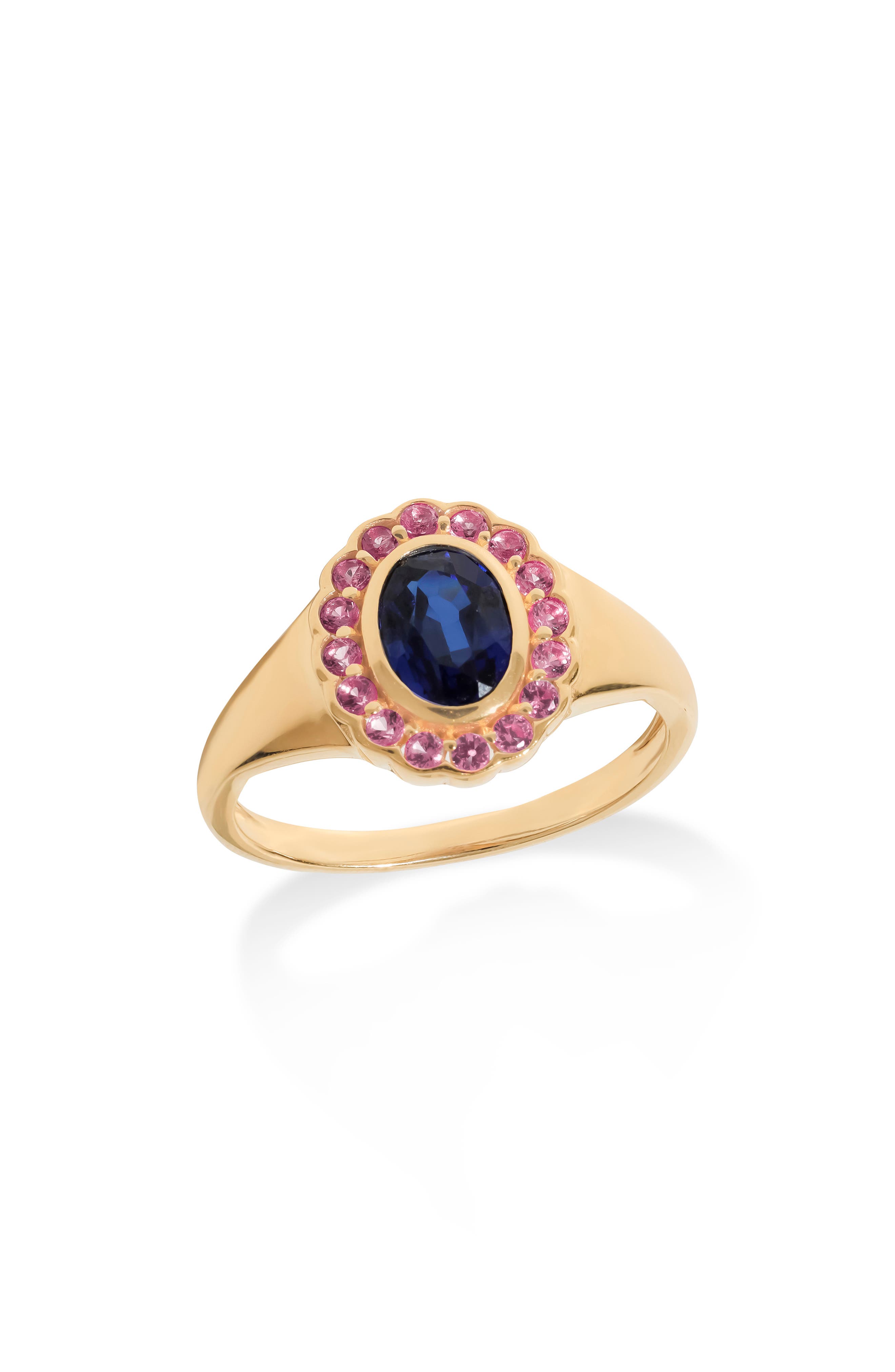 Halo Gemstone Ring