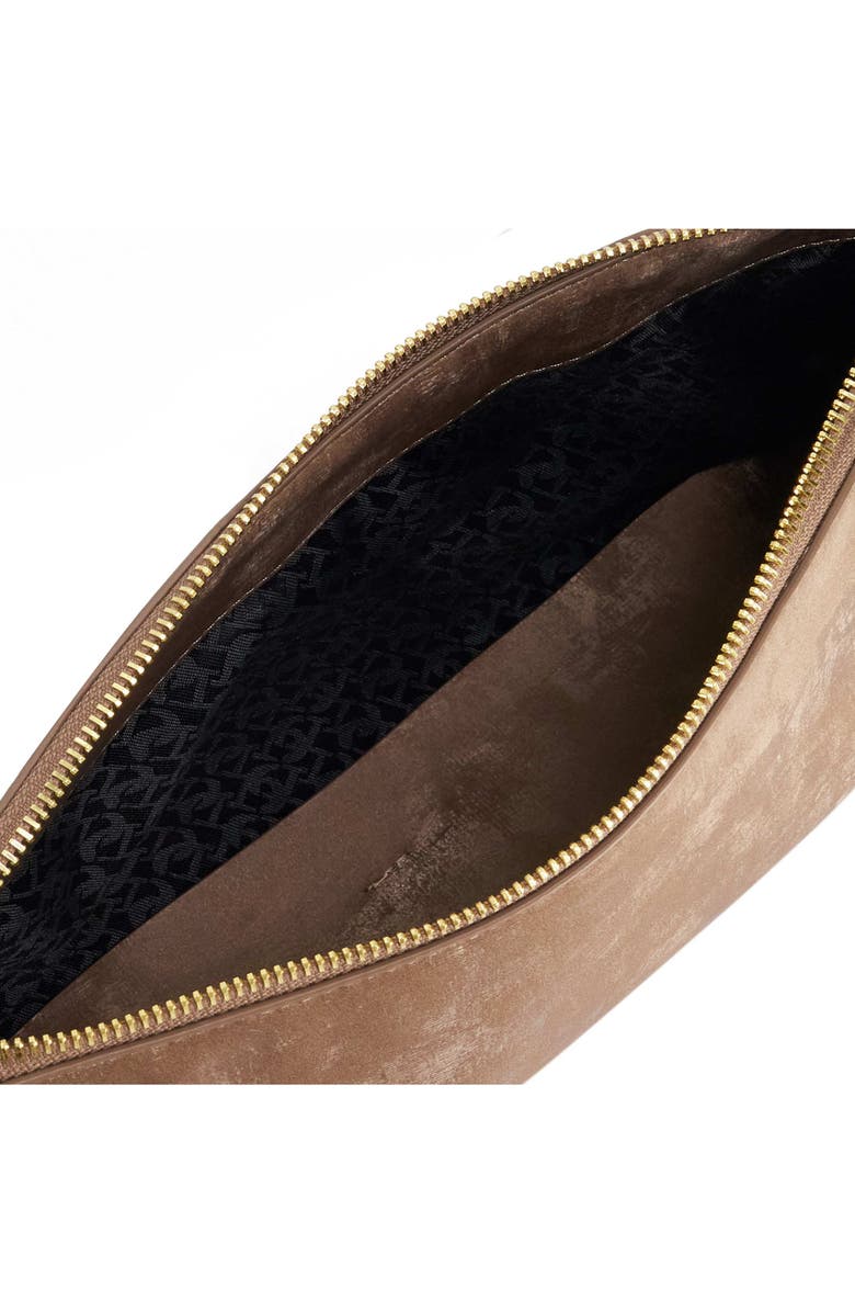 Dune London Earlington Small Zip Shoulder Bag, Alternate, color, Bronze