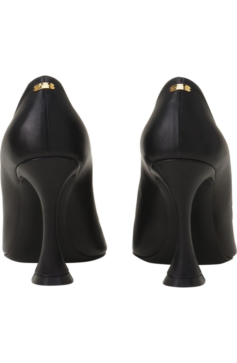 Lanvin MIDNIGHT STEP LEATHER BOW PUMP, Alternate, color,