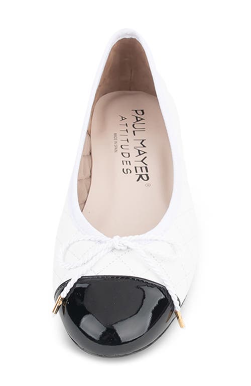 Paul Mayer Cap Toe Quilted Ballet Flat