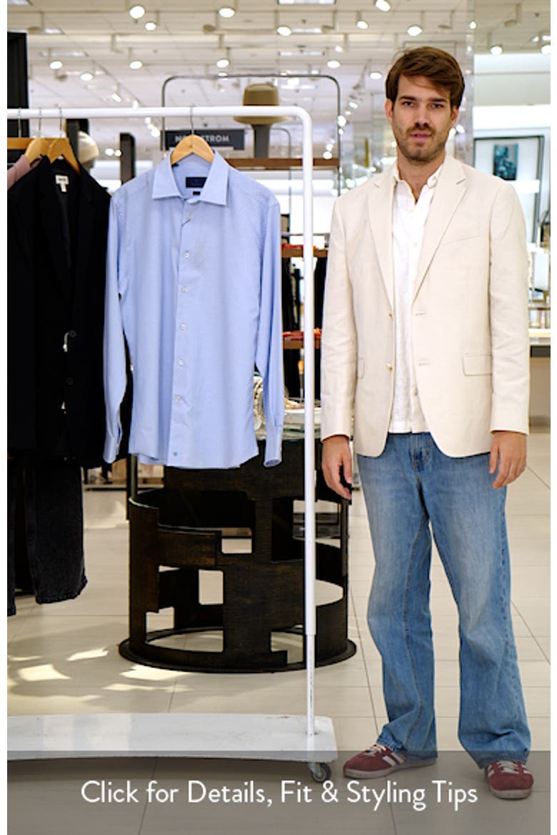 Trim Fit Micro Check Dobby Dress Shirt video