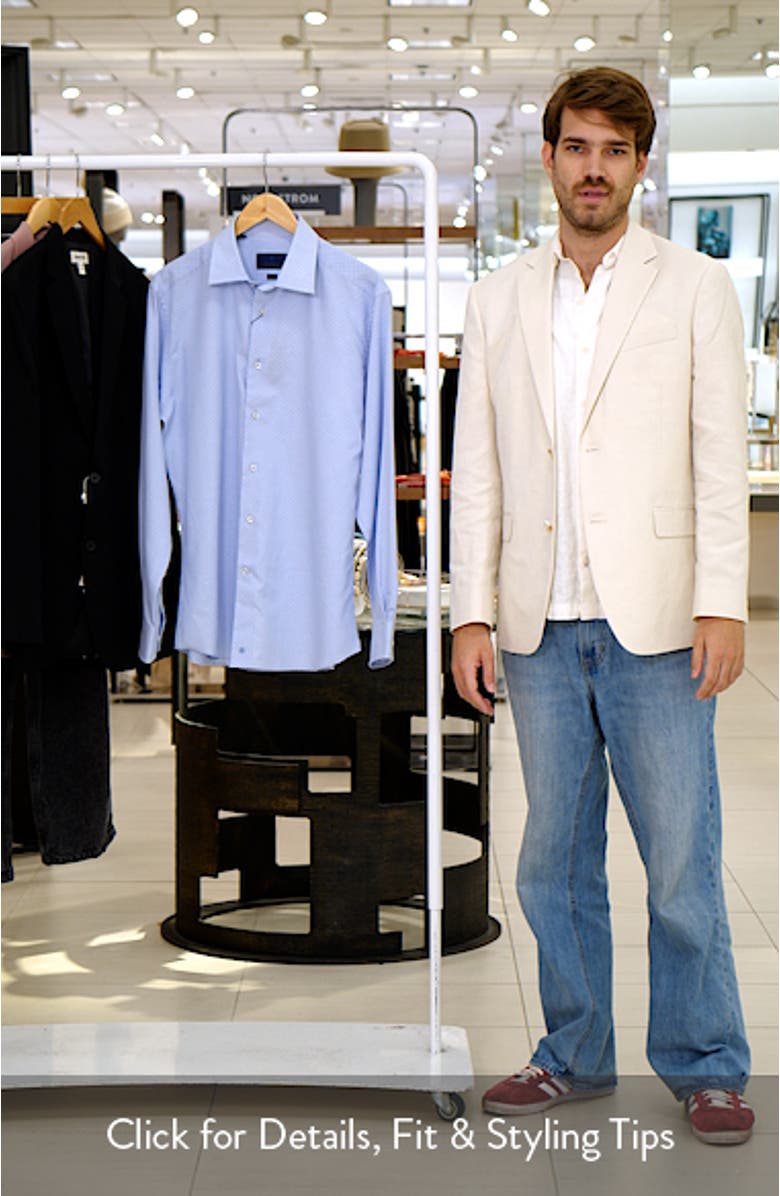 Trim Fit Micro Check Dobby Dress Shirt, sales video thumbnail