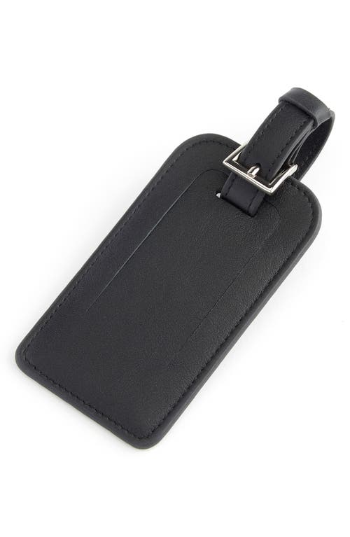 ROYCE New York Leather Luggage Tag in Black at Nordstrom
