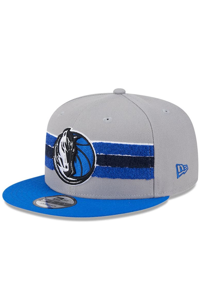 New Era Men's New Era Gray Dallas Mavericks Chenille Band 9FIFTY Snapback Hat, Main, color,