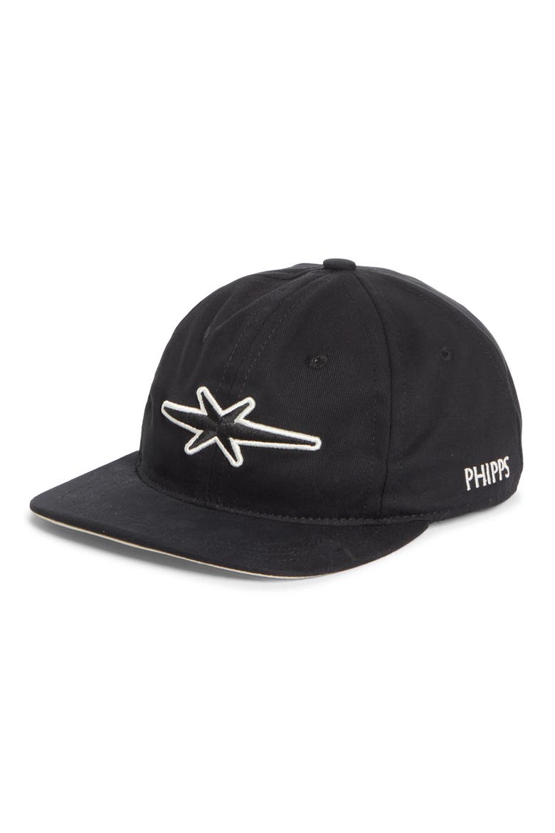 Star Logo Embroidered Classic Adjustable Baseball Cap, Main, color, WASHED BLACK