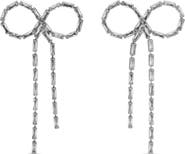 EYE CANDY LOS ANGELES Bowy Cubic Zirconia Drop Earrings