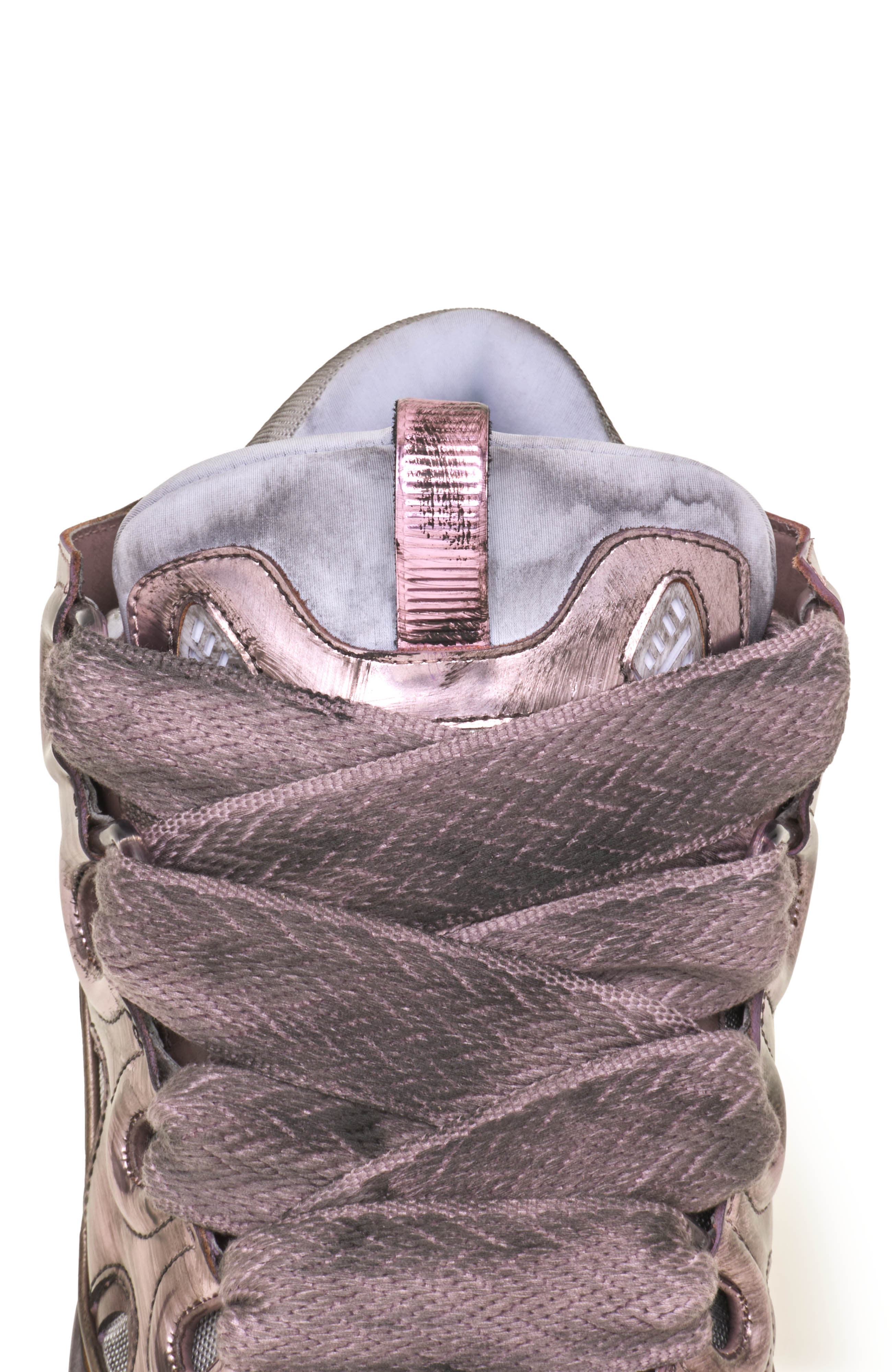 Curb Sneakers In Metallic Technical Fabric, Alternate, color, Light Pink