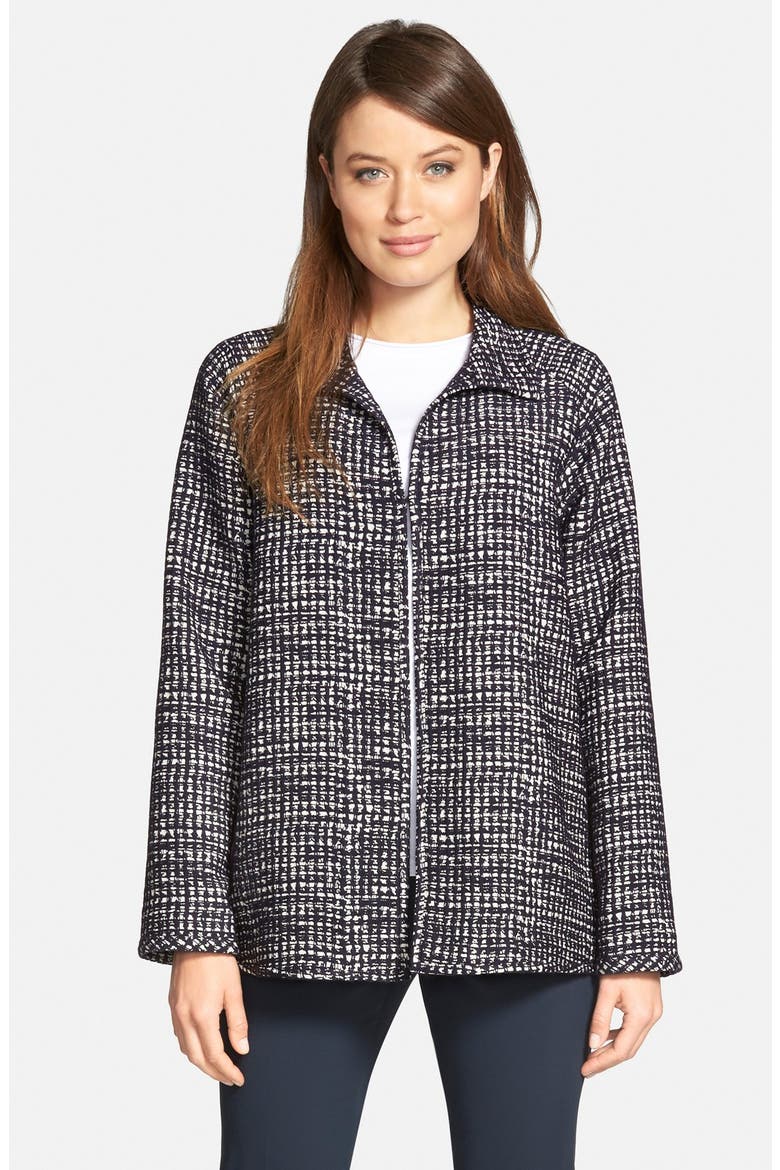 'Zineb - Talisman' Jacquard Topper, Main, color, NAVY MULTI