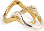 Madewell Set of 2 Hammered Sculptural Stacking Rings