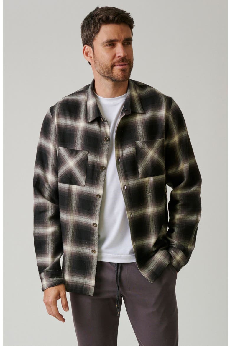 Wolf Flannel Button Up, Main, color, Coyote