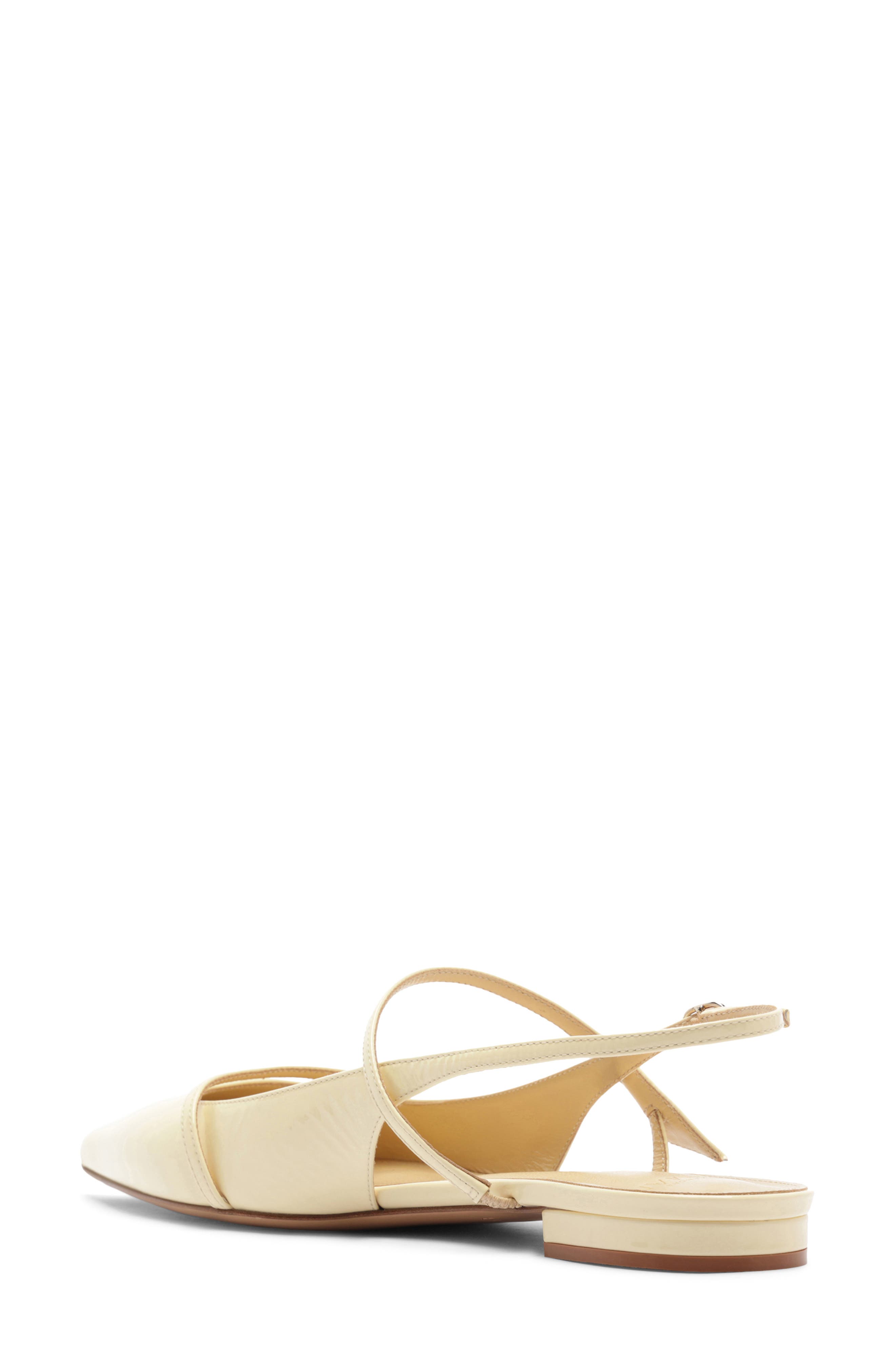 Alexandre Birman Tita Pointed Toe Slingback Flat, Alternate, color, Creamy