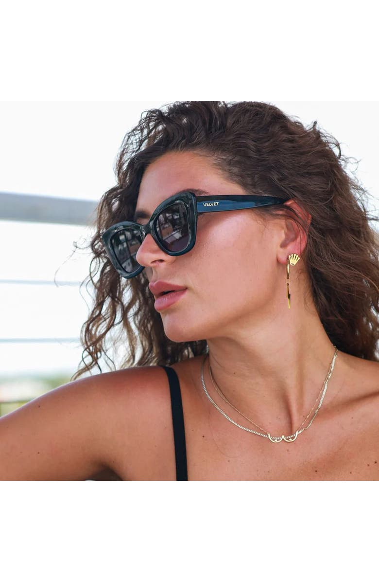 Velvet Eyewear Maya Sunglasses, Alternate, color, Gold