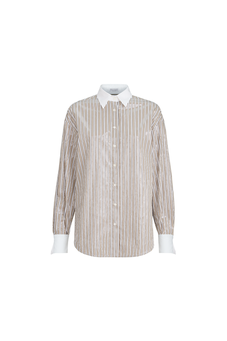Dazzling stripes shirt, Alternate, color, Beige