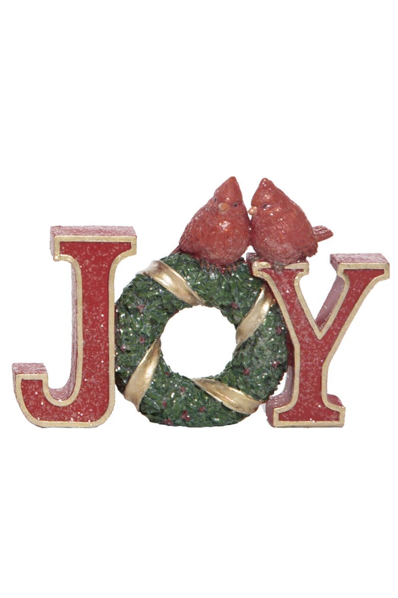 Multicolored Christmas Word Decor in Resin, Main, color, Multicolored