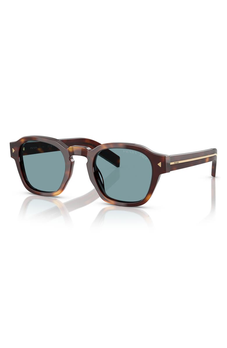 Prada 53mm Polarized Phantos Sunglasses, Alternate, color, Green Tortoise