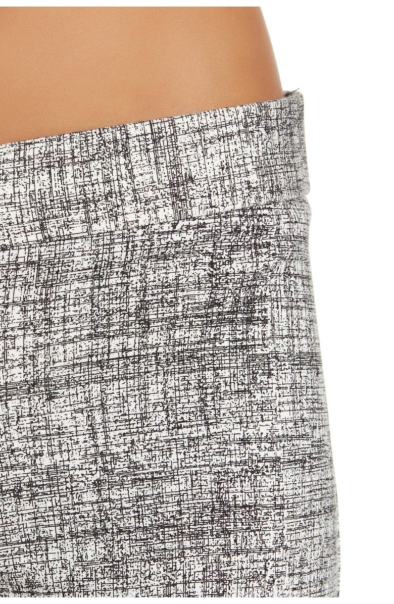 Amanda & Chelsea Amanda Comfort Waist Sketch Print Ponte Pants, Alternate, color, White/Blk